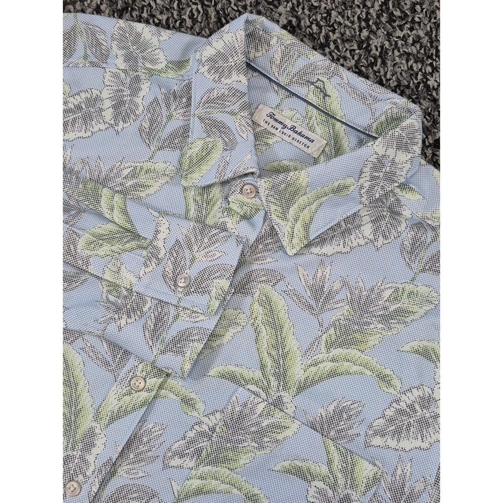 Tommy Bahama XL The San Lucio Stretch L/S Hawaiian‎ Floral Shirt Island Zone